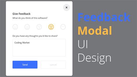 Feedback Modal Ui Design In Html Css And Javascript Simple Modal