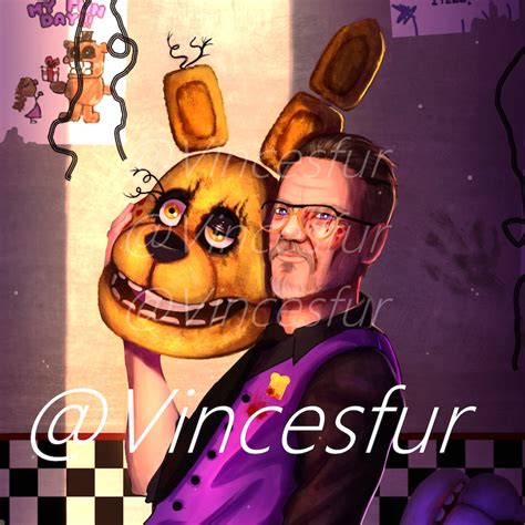 Fnaf William Afton Springtrap Purple Guy Poster 11x17 Etsy