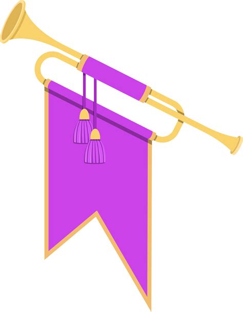 Golden Trumpet Clipart Design Illustration 9399202 Png