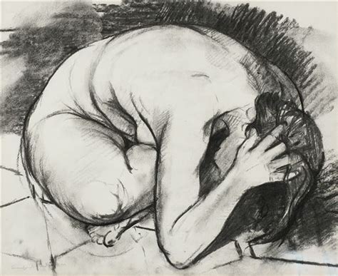 Crawfurd Adamson Study Of A Seated Nude Seen From Behind Study Of A Nude With Her Head In Her