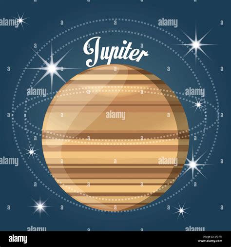 Planeta J Piter En La Creaci N Del Sistema Solar Imagen Vector De Stock