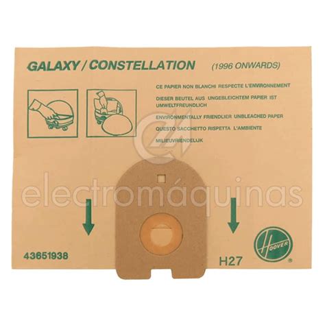 Sacos De Aspirador Hoover Galaxy H Electrom Quinas Pe As E