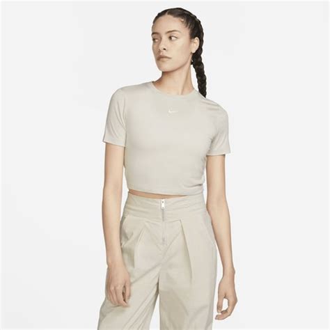 Nike Sportswear Essential Slim Cropped T Shirt Light Orewood Brown