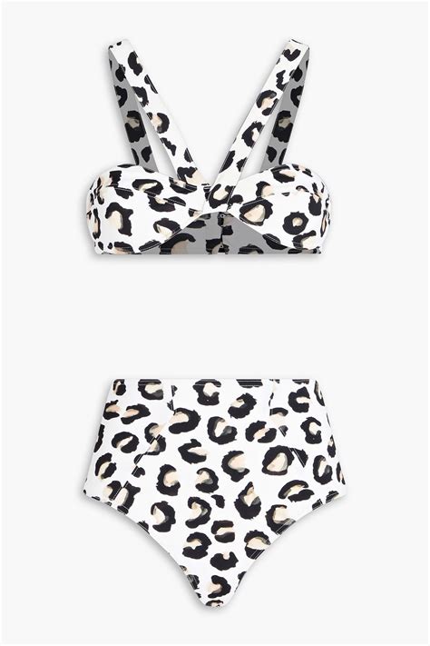 ALAÏA Leopard print bikini THE OUTNET