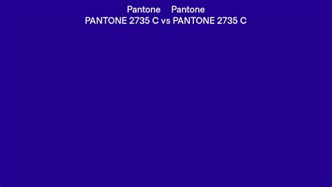 Pantone 2735 C vs PANTONE 2735 C side by side comparison