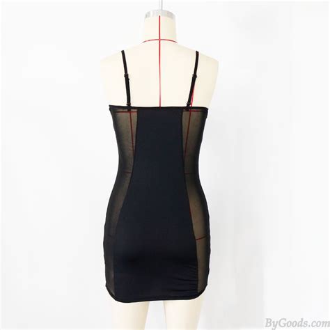 Sexy Spitze Spleißen Gittergewebe Hüftwickel Minikleid Negligee