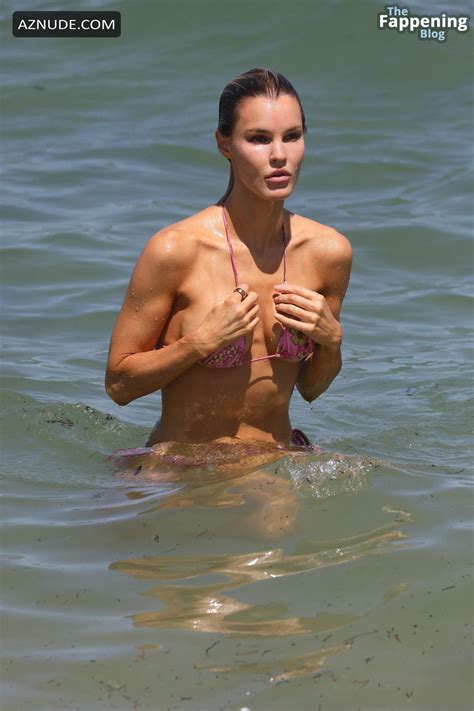 Joy Corrigan Sizzles Sexy In Miami Beach In A Pink Bikini AZNude