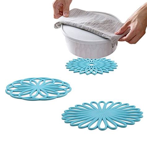 Silicone Trivet Mat Iphox Set Of Multi Use Intricately Carved Hot Pot Trivets For Hot Dishes
