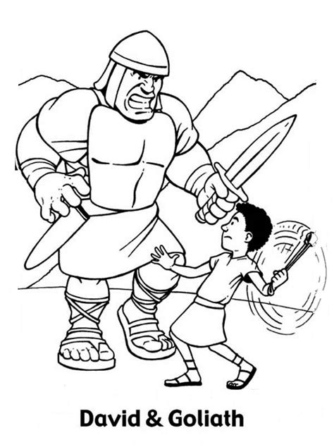 david and goliath coloring pages printable | Alphabet Coloring Pages