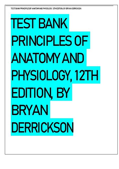 Principles Of Anatomy And Physiology Test Bank 6