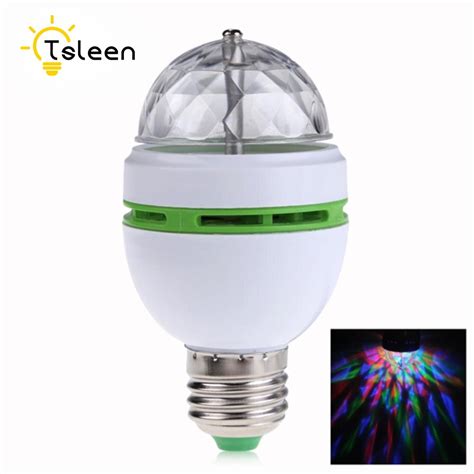 Tsleen E W V Colorful Auto Rotating Rgb Led Bulb Stage Light