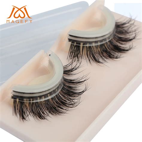 Magefy Box Self Adhesive Eyelashes Natural Long D Mink Lashes