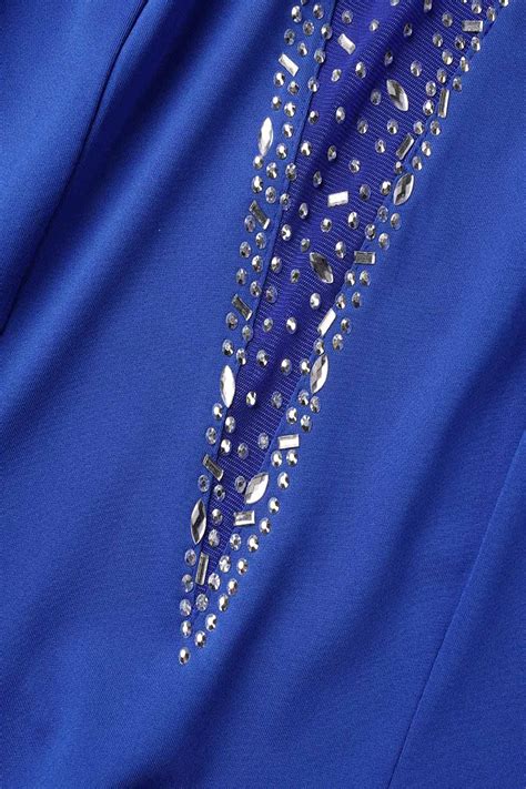 Wholesale Black Sexy Hot Drilling Patchwork Hot Drill O Neck Sheath Dresses K Online