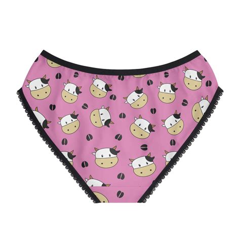 Cow Lingerie Women S Briefs Cute Anime Lingerie Kawaii Etsy