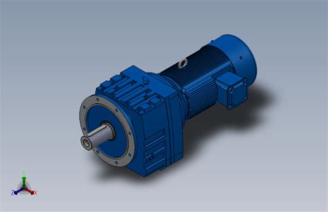 Rf137法兰轴伸式安装斜齿轮减速机 Rf137 Y15 4p 160l M1 0° Φ450 5265solidworks 2021