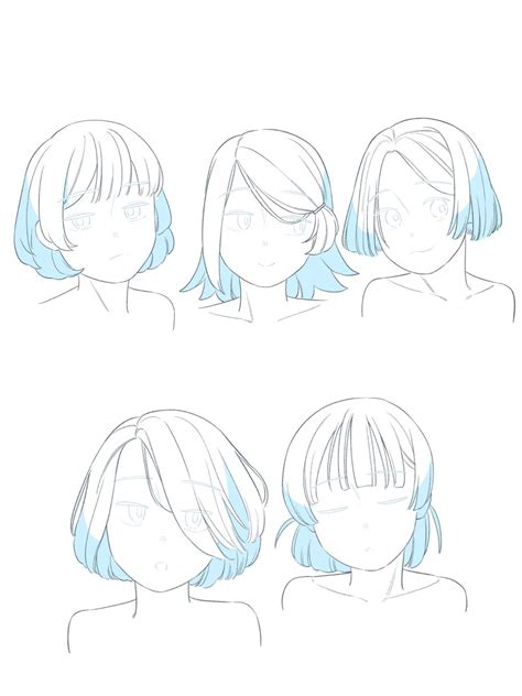 Short Hair Drawing Girl Hair Drawing Anime Hair Drawing Cool Short