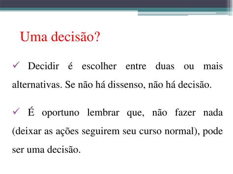 O Que Significa Decisões