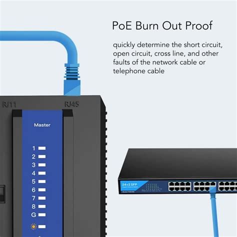 HURRISE testeur de ligne téléphonique Testeur de Câble Réseau Mode