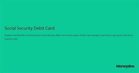 Social Security Debit Card