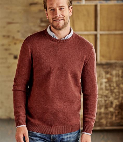 Auburn Pull à Col Rond Homme Laine Dagneau Woolover Fr