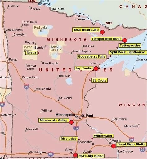 Minnesota Campground Map