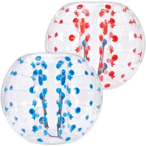 VEVOR Bulle Gonflable De 1 5 M 2PCs Pois Bleu Et Rouge Balle Pare