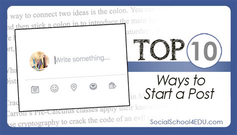 top ten ways  start  post