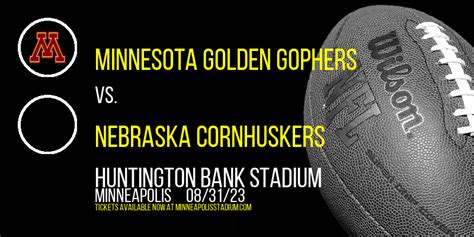 Minnesota Golden Gophers Vs Nebraska Cornhuskers Tickets 31st August