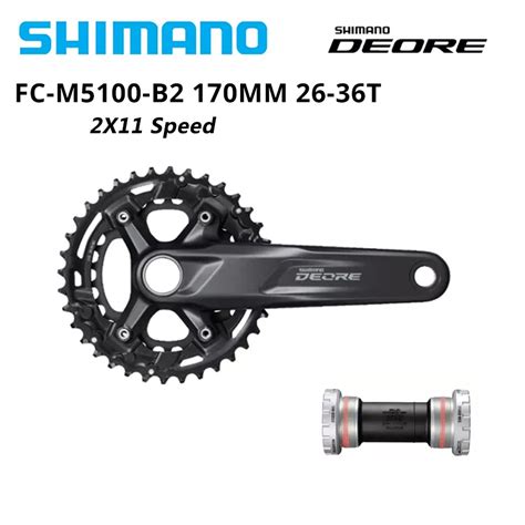 SHIMANO DEORE FC M5100 Crankset M5100 1x11 2x11 Speed 11s 32T 170mm