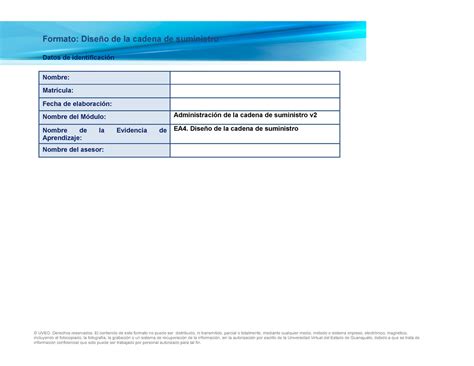 Ea Dise O De La Cadena De Suministro Formato Dise O De La Cadena