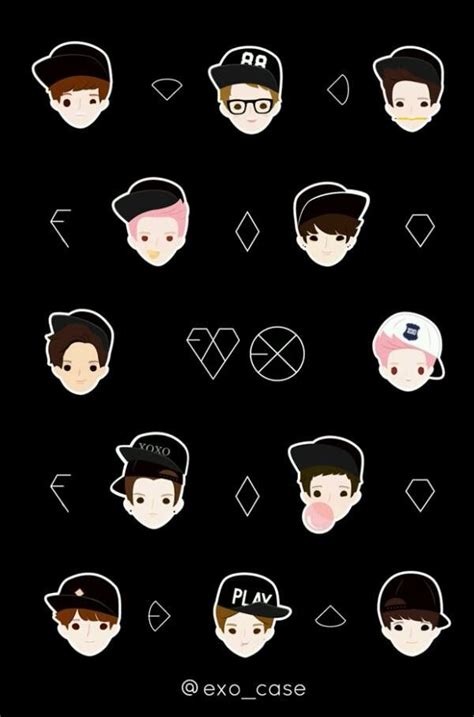 Chibi Exo Xoxo Wallpaper Do Kyungsoo Byun Baekhyun Huang Zi Tao Exo