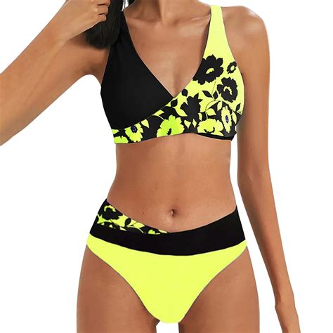Lowprofile Bikini Sets For Women Piece Swimsuits Print Tankini High Waisted Bathing Suits