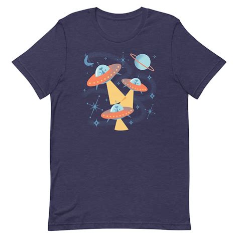 Atomic Space Cadets Cats In Retro Flying Saucer Ufos Unisex T Shirt Etsy