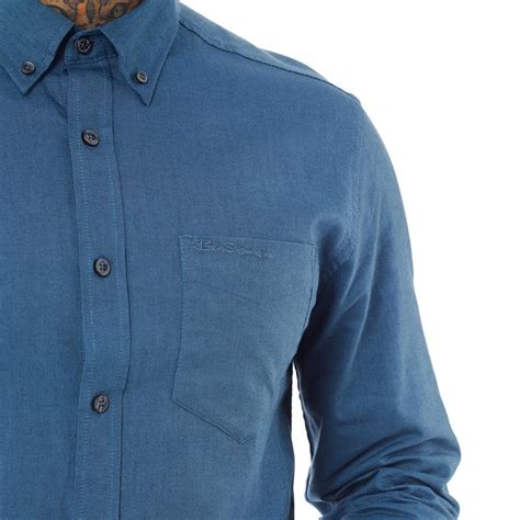 Buy Ben Sherman Mens Long Sleeve Oxford Shirt Royal Blue