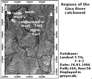 Regions Of The Gina River Catchment Geolearning Department Of Earth