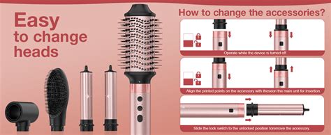 Brightup 5 In 1 High Speed Hot Air Styler 1400W Powerful 120000RPM Hair Dryer Brush Negative