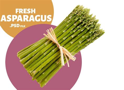 Premium Psd Fresh Asparagus Isolated On Transparent Background Psd