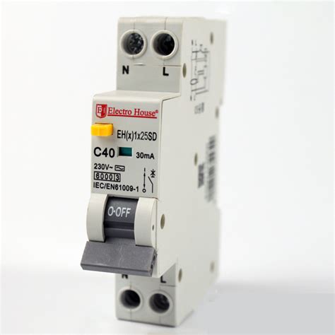 Дифф. автомат 25A 1p+N (1 модуль) 230-240 В 6кА - EH Store