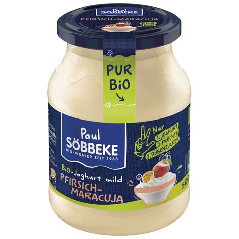 Söbbeke Weidemilch Joghurt mild Pfirsich Maracuja 3 8 Fett Bio 5