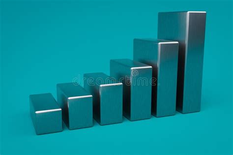 Metal Aluminum Cubes Stair Raising Graph In A Row Infinite Colorfull