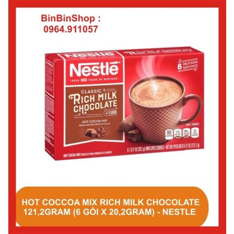 Cacao N Ng Nestle Hot Cocoa Mix Rich Milk Chocolate Flavor Shopee Vi T Nam