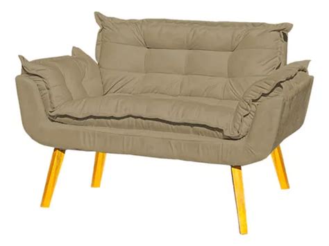 Namoradeira Decorativa Para Recepção Manicure Suede Cores Cor Nude Desenho Do Tecido Suede Liso