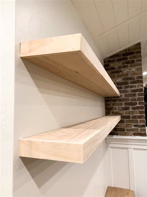 Top Notch White Oak Floating Shelves Hanging Mantel Shelf