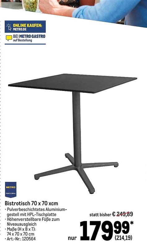 Metro Professional Bistrotisch Angebot bei METRO - 1Prospekte.de