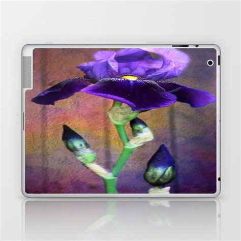 Sweet Purple Iris Laptop Ipad Skin By Judy Palkimas Society