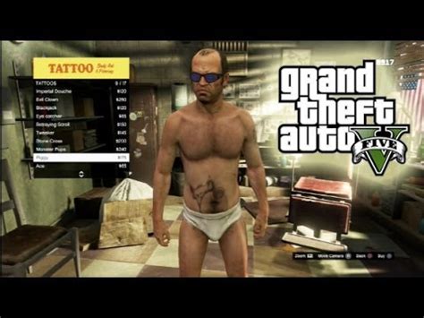 GTA 5 GTA V Walkthrough Gameplay TATTOO SPECIAL NAKED YouTube