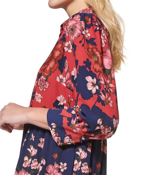 Vince Camuto Petite Floral Print Shirtdress Macys