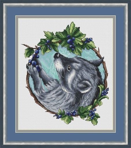 The Cute Raccoon Cross Stitch Pattern Code Nk Nadezhda Kazarina