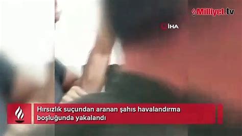 Hırsızlık suçundan aranan şahıs havalandırma boşluğunda yakalandı