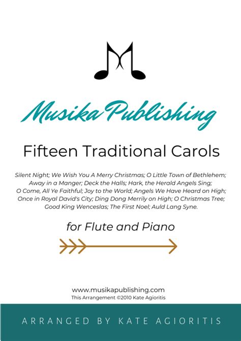 Fifteen Traditional Carols For Flute And Piano Arr Kate Agioritis